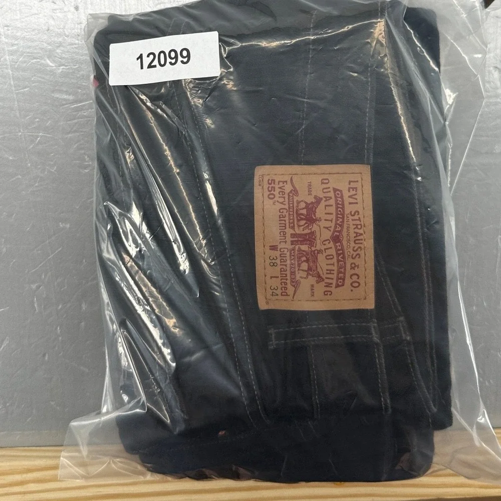 Levis 550 Relaxed Fit‎ Black Denim Jeans Mens 38x34 Vintage 1998 550-0260